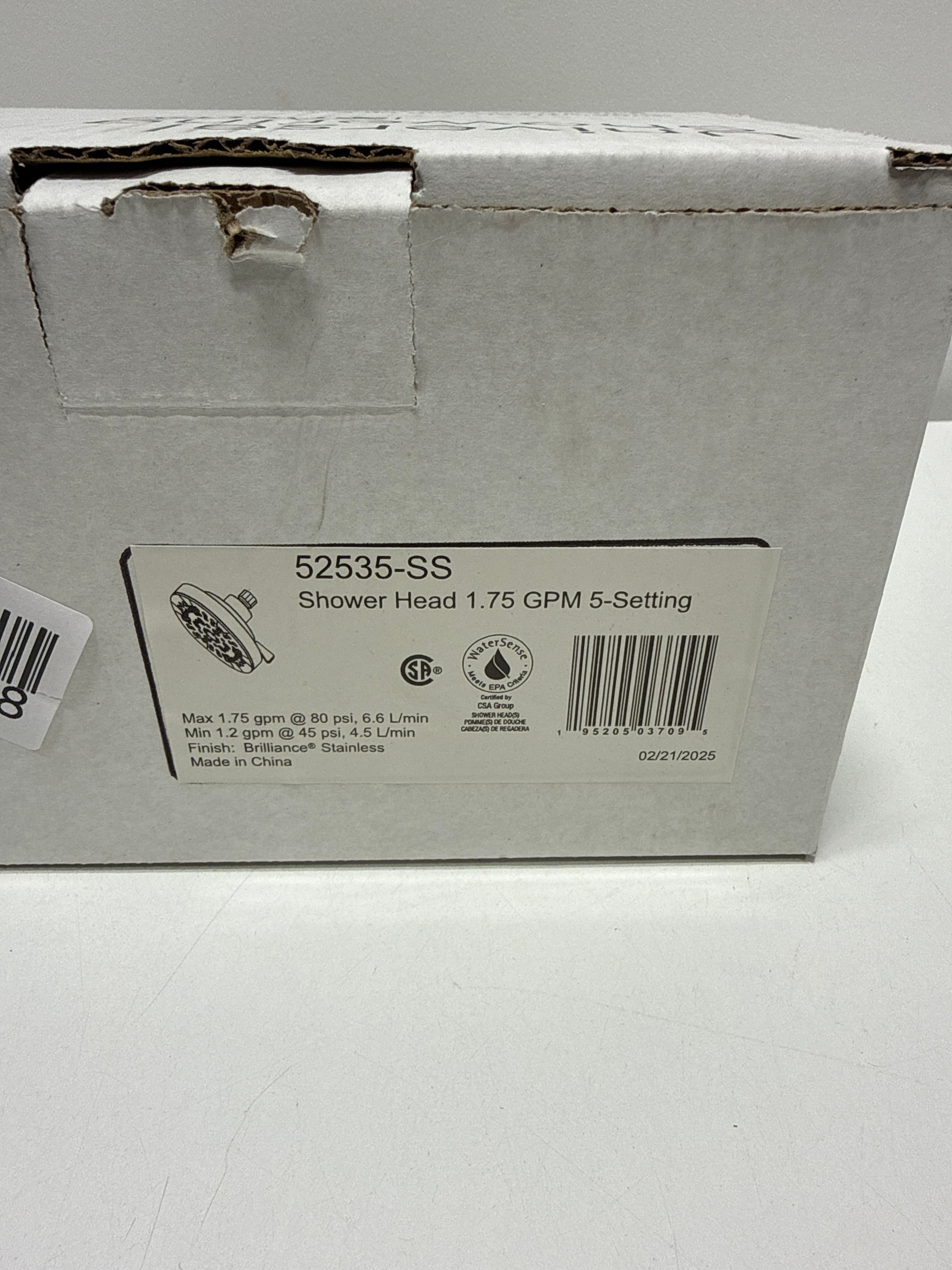 Delta 52535 Universal Showering 1.75 GPM Multi Function Shower Head - Brilliance Stainless
