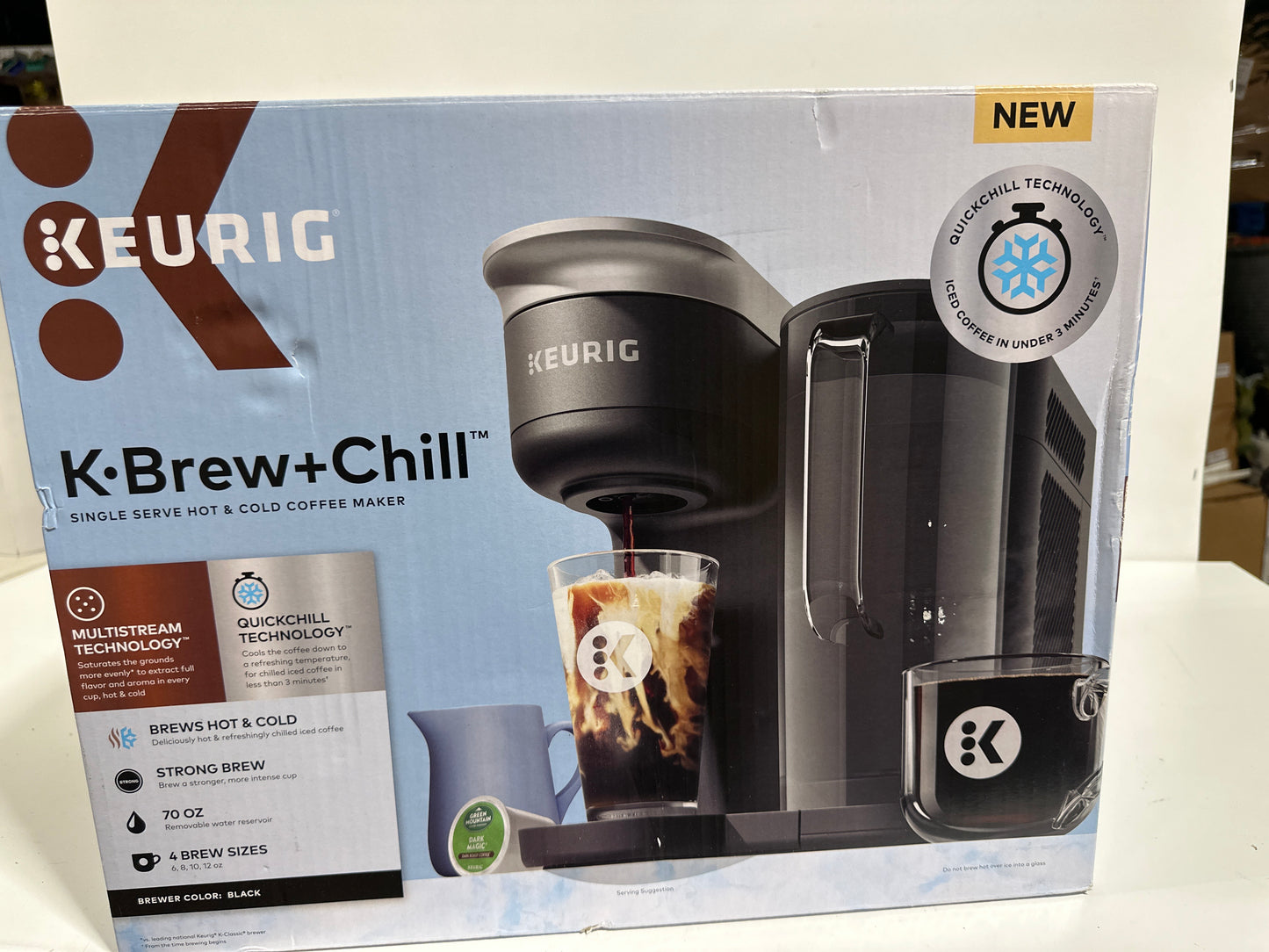 Keurig K-Brew+Chill Iced or Hot Single-Serve K Cup Coffee Maker Black