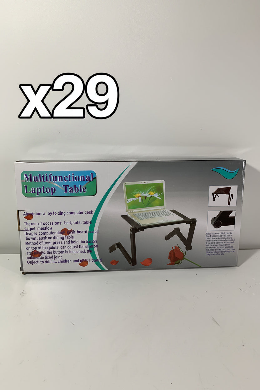 Laptop Table Adjustable Laptop Bed Table Portable Laptop Workstation CPU Cooling Fans and Mouse Pad，Ergonomic Lap Desk