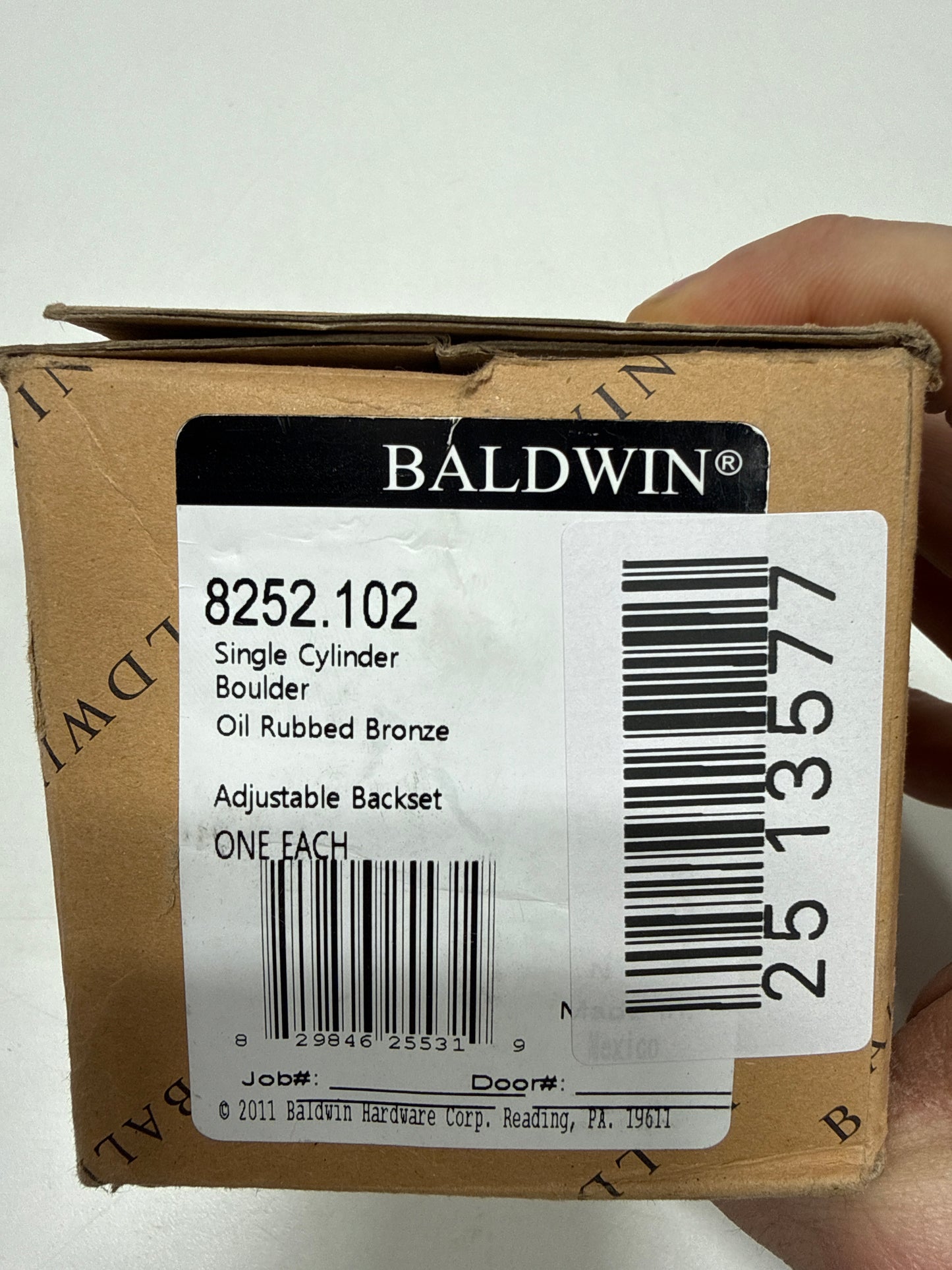 Baldwin 8252 Boulder Arched Single Cylinder Deadbolt from the Images Collection Oil Rubbed Bronze