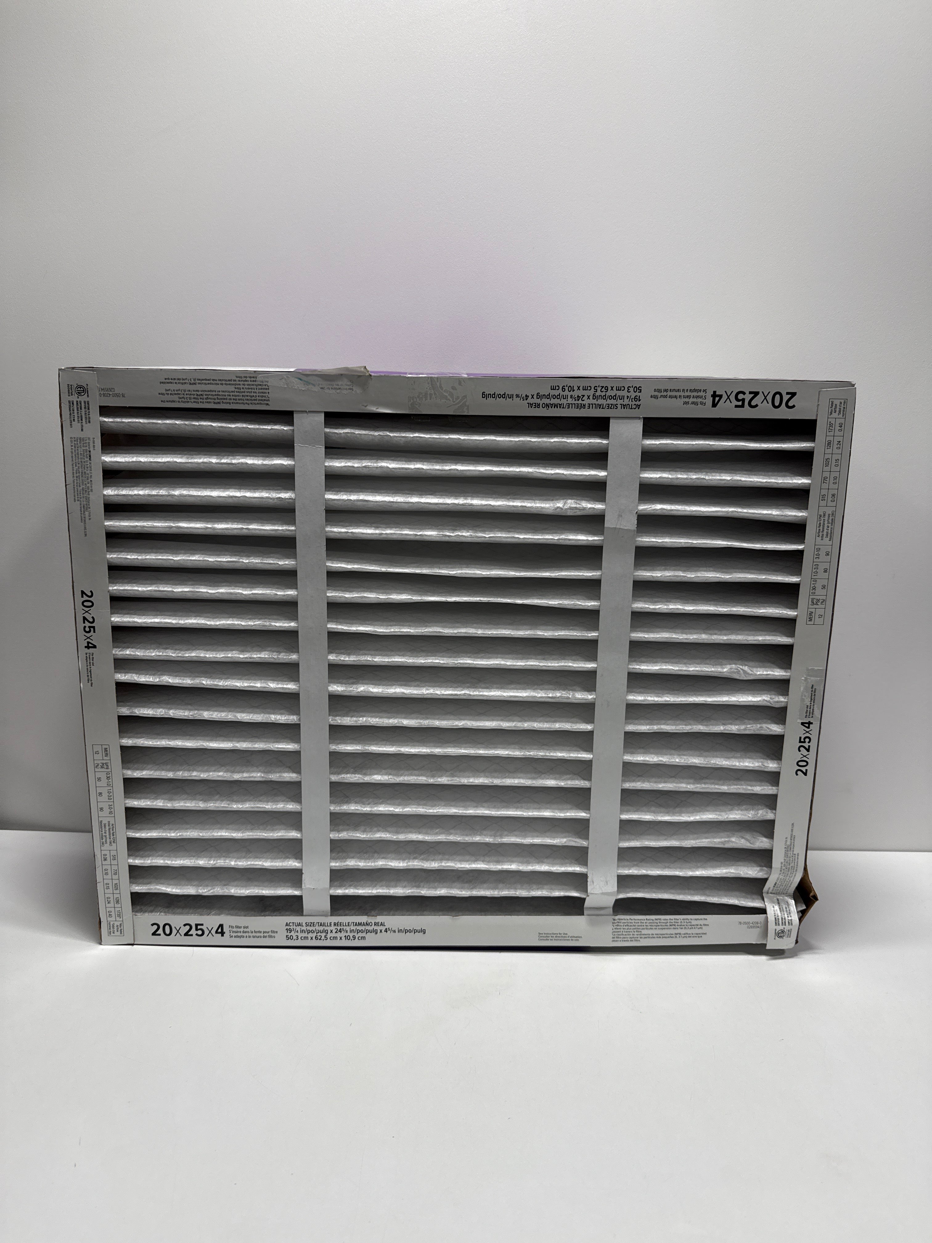 2 x Filtrete Air Filter 4”, MPR 1550 MERV 12, Ultra Allergen, Bacteria, and Virus Deep Pleat Filter