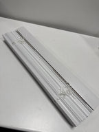 White Cordless Faux Wood Blinds for Windows with 2 in. Slats - 21.75 in. W x 36 in. L (Actual Size 21.25 in. W x 36 in. L)