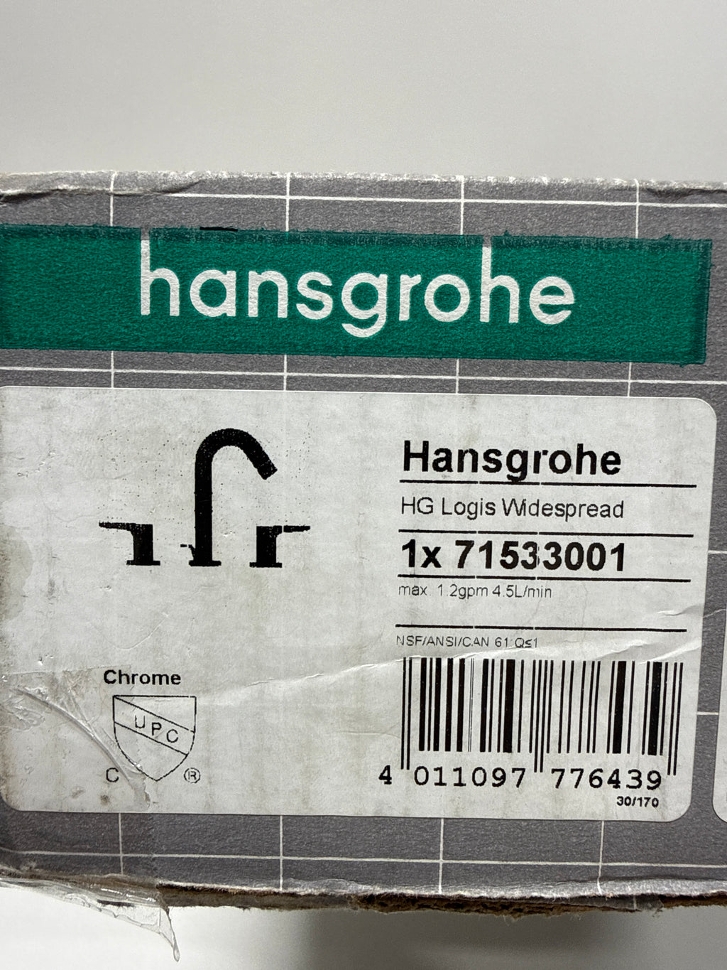 Hansgrohe 71533 Logis 1.2 GPM Widespread Bathroom Faucet with EcoRight and ComfortZone Technologies
