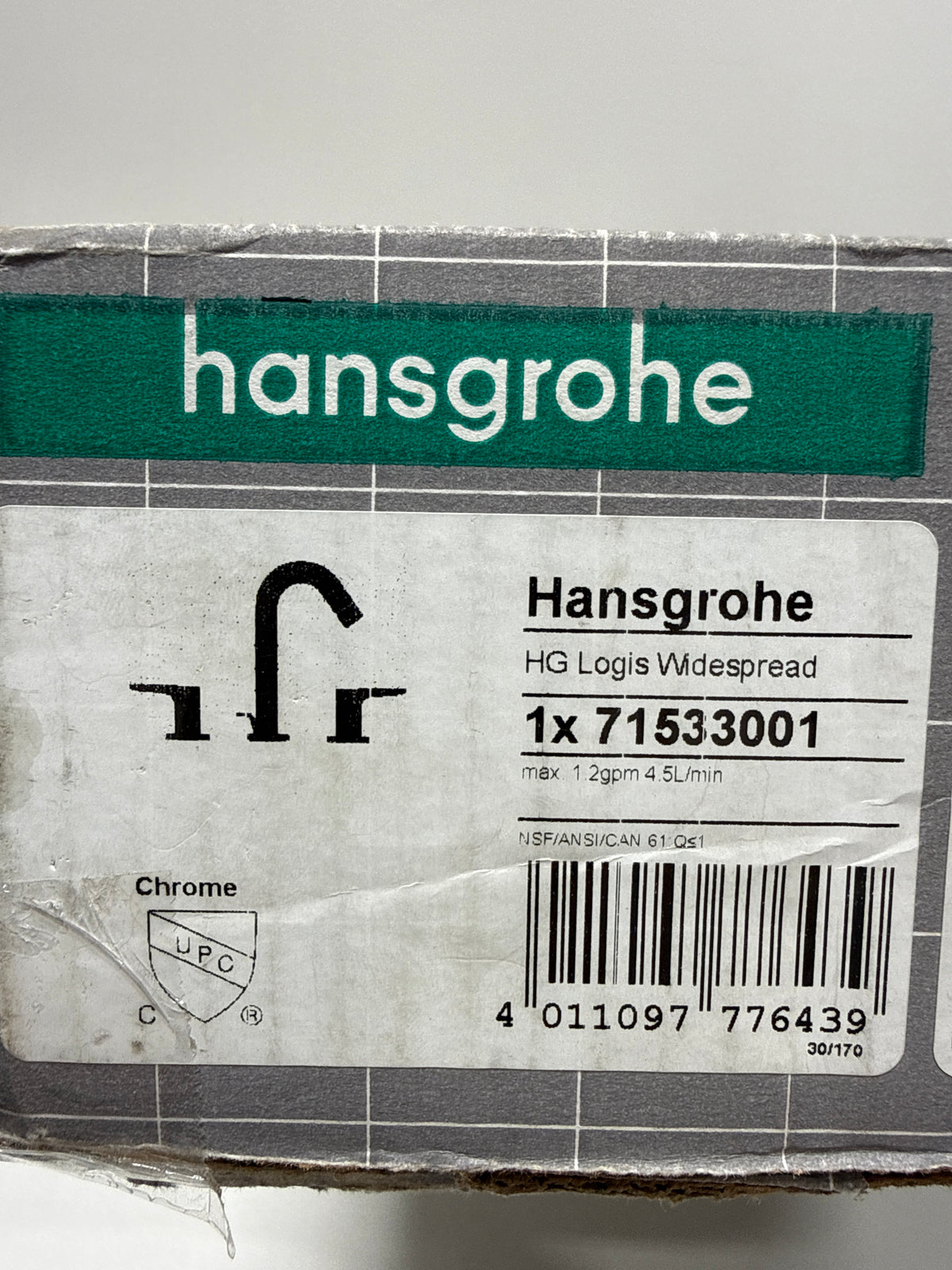 Hansgrohe 71533 Logis 1.2 GPM Widespread Bathroom Faucet with EcoRight and ComfortZone Technologies