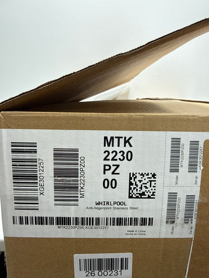 Whirlpool MTK2230P 30 Inch Wide Trim Kit for Countertop Microwave Fingerprint Resistant Stainless Steel