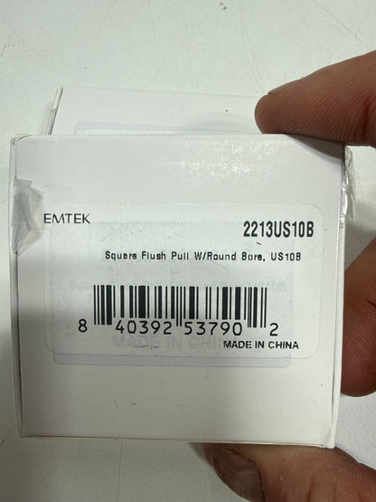 2 x Emtek 2213 Square 2-1/2 Inch Square Flush Door Pull Oil Rubbed Bronze - *Tools Hardware & Misc