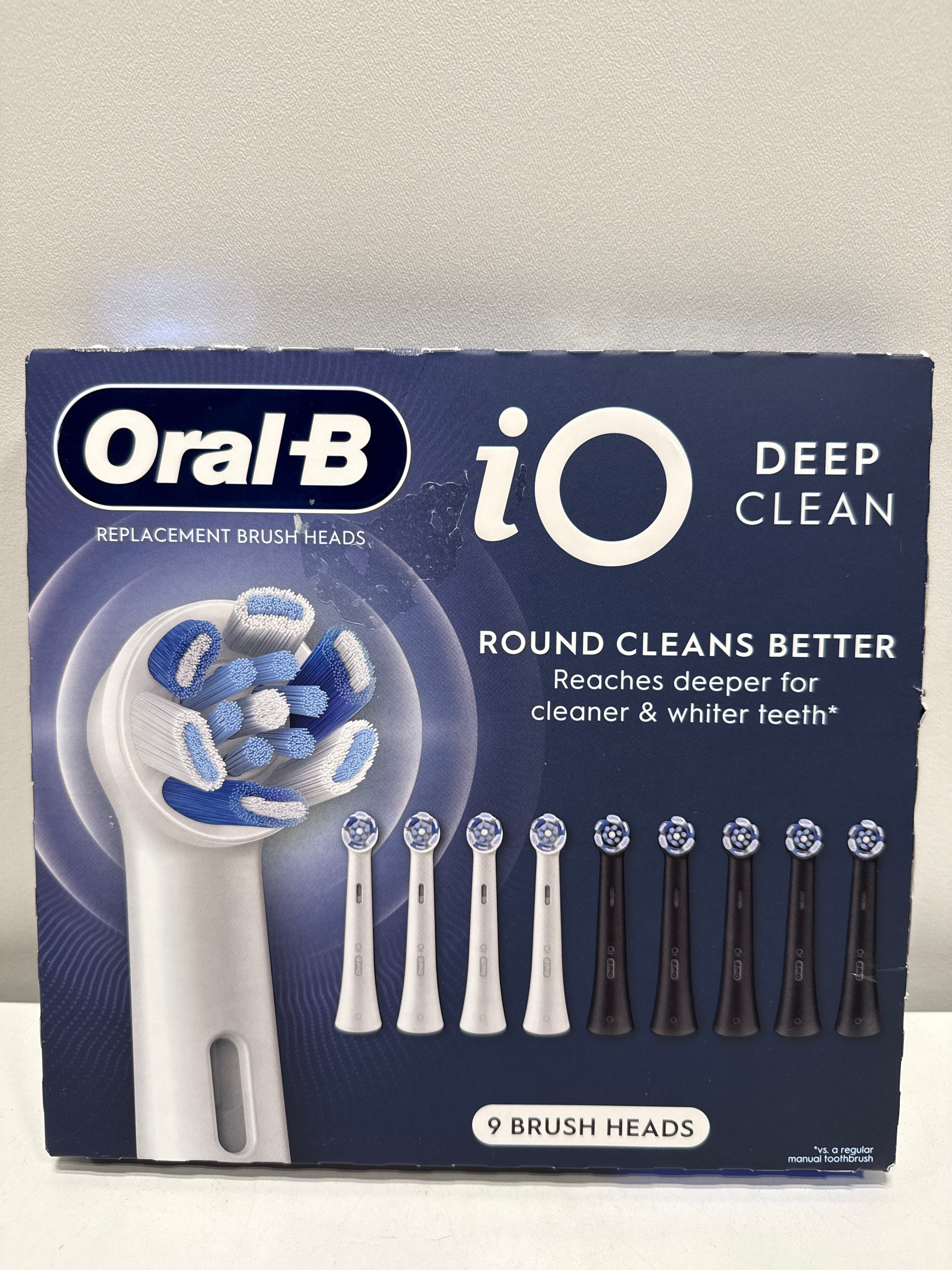 9 x Oral-B iO Deep Clean Replacement Toothbrush Head