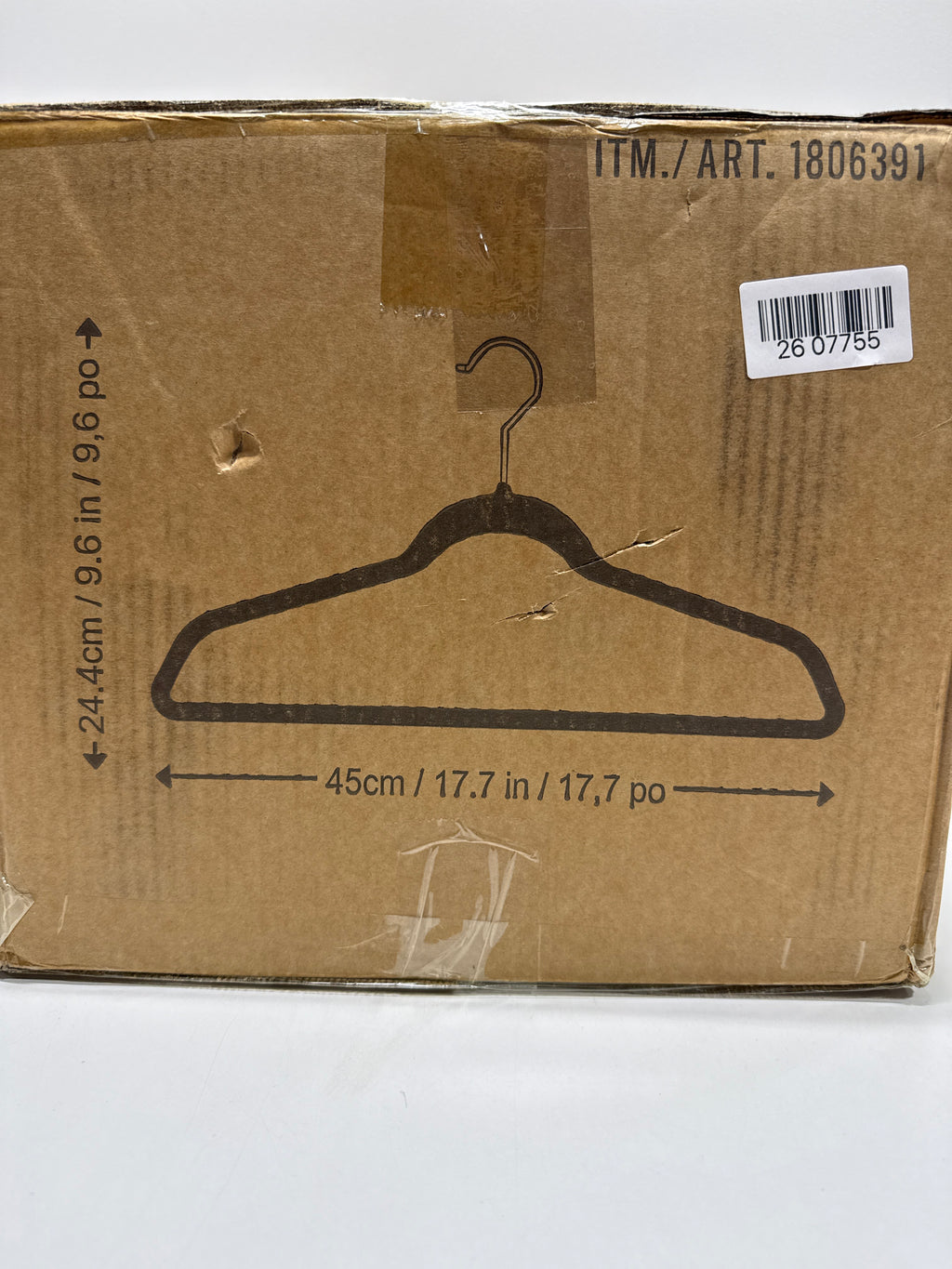 100 x Kirkland Flocked Hangers