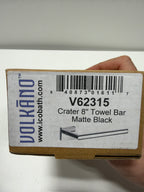 ICO Bath V6231 Crater 8-5/8" Towel Bar Matte Black Bathroom Hardware