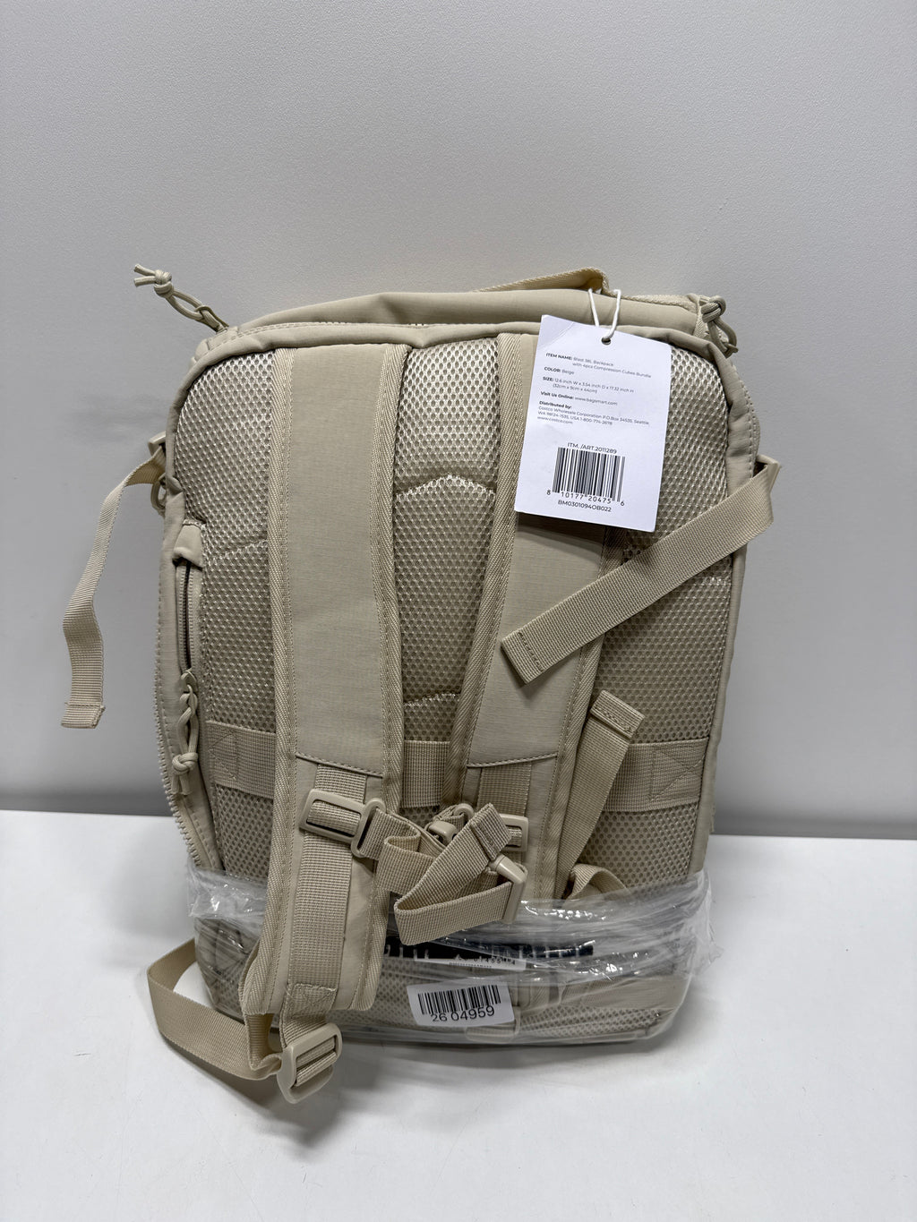 Bagsmart 38L Blast Backpack with 4-piece Compression Packing Cubes