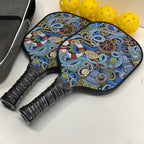 STONESAM Pickleball Paddles Bundle Set of 2 Carton Fiber & Honeycomb Hybrid Control & Power Pickle Ball Racket