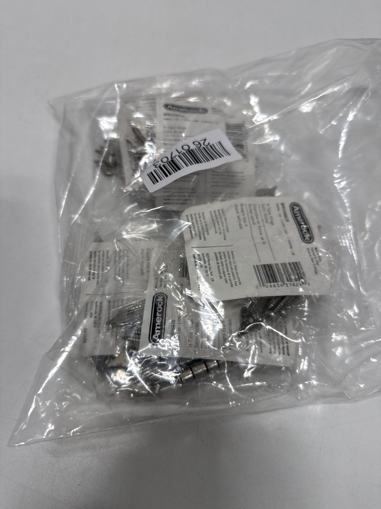 5 Pairs 3/8in 10mm Offset Non-Self Closing Face Mount Satin Nickel Cabinet Hinge
