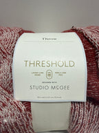 50’’x60’’ Twisted Cable Throw Blanket Burgundy and Cream - Threshold™ Designed with Studio McGee - *Bedding