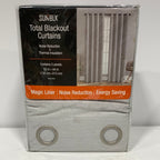 SunBlk Total Blackout Curtains in Kinsley Silver 52x84" 2 Panels