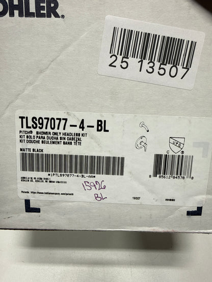 Kohler Ptch 1-Handle Shower Trim Kit in Matte Black (Valve Not Included)