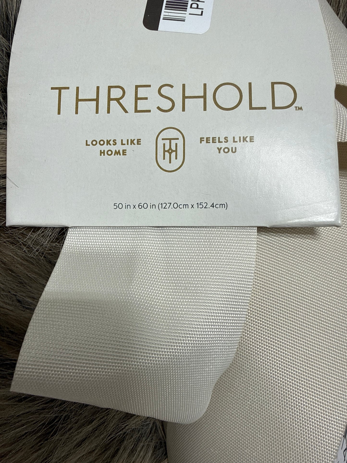 Faux Fur Throw Blanket Brown - Threshold