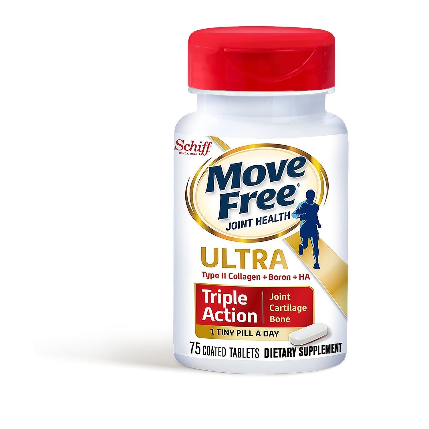 See Desc Move Free Type II Collagen Boron & HA Ultra Triple Action Tablets Move Free (75 Count in a Bottle) - *Health &