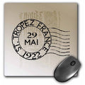 3dRose St. Tropez Vintage French Art Postage Stamp Mouse Pad 8 by 8 Inches - *Computers & Office