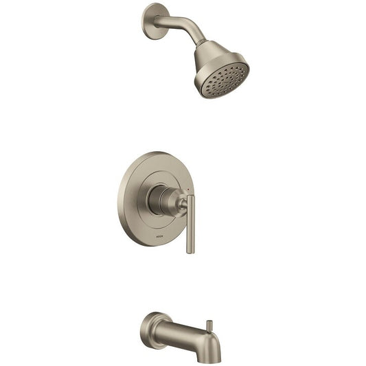 Moen UT2903EP Gibson Tub and Shower Trim Package with 1.75 GPM Single Function Shower Head Brushed Nickel Showers Tub and Shower Pressure Balanced