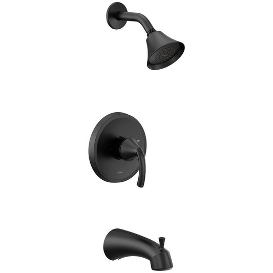 Moen UT2743EPBL Glyde M-CORE 2-Series 1-Handle Tub and Shower Trim Kit, Valve Required, Matte Black