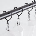 Signature Hardware 939199 Open Shower Curtain Rings - Set of 12 Matte Black