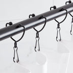 Signature Hardware 939199 Open Shower Curtain Rings - Set of 12 Matte Black