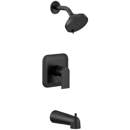 Moen UT2473EP Genta LX Tub and Shower Trim Package with 1.75 GPM Multi Function Shower Head Matte Black