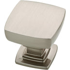 (40-Pack) Parow 1-1/8 in. (29mm) Classic Square Cabinet Knobs in Satin Nickel with Antimicrobial Properties - *Tools