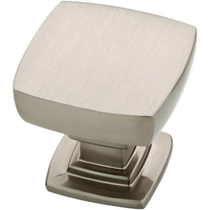 (40-Pack) Parow 1-1/8 in. (29mm) Classic Square Cabinet Knobs in Satin Nickel with Antimicrobial Properties