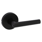 Kwikset 720MILRDT Milan Passage Door Lever Set with Round Rose Matte Black Door - *Tools Hardware & Misc
