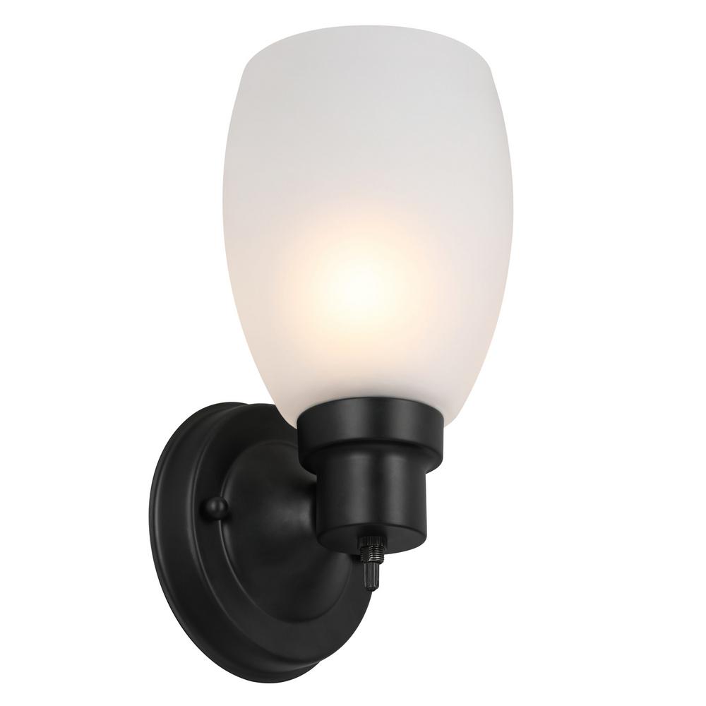 Design House 588814 Lydia 10" Tall Wall Sconce Matte Black Indoor Lighting Wall Sconces