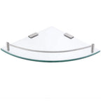 ACEHOOM 14 in. W X 10 in. D X 1.6 in. H Wall Mount Bathroom Corner Triangle Glass Shelf