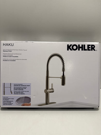 Kohler Haku R38475-LVS Semi-Professional Pull-down Kitchen Faucet Brushed Nickel