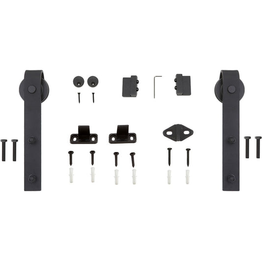 Miseno MBDH0005DR2 Bent Strap Second Barn Door Mounting Hardware Kit Black