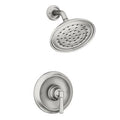 Halle Single Handle 1-Spray Shower Faucet 1.75 GPM in Spot Resist Brushed Nickel with Pressure Balance (Valve Included)