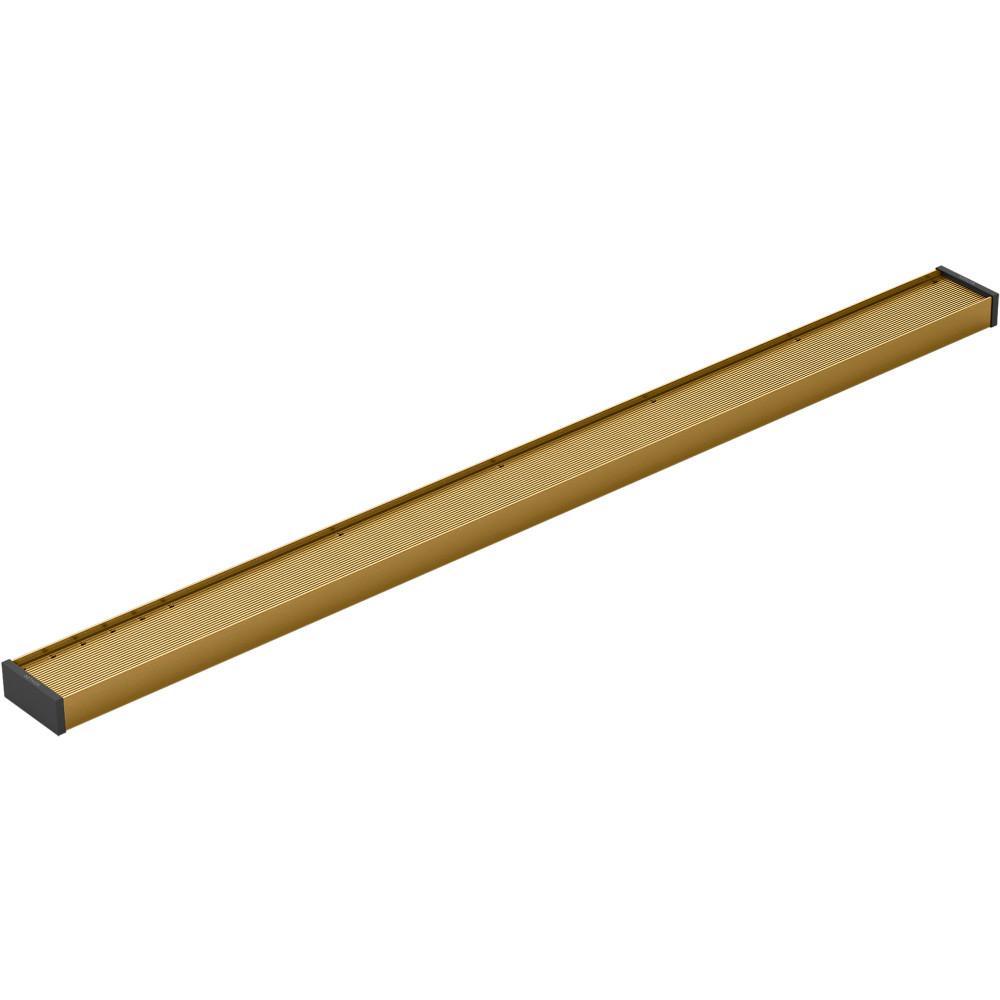 Kohler K-80647 2-1/2" X 36" Linear Drain Grate with Tile-in Panel Vibrant Brushed Moderne Brass