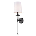 Millennium Lighting 6981 20" Tall Wall Sconce with Tapered Fabric Shade Matte Black Indoor Lighting Wall Sconces