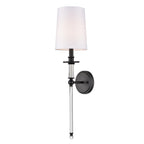 Millennium Lighting 6981 20" Tall Wall Sconce with Tapered Fabric Shade Matte Black Indoor Lighting Wall Sconces