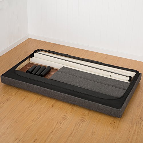 Lottie Upholstered Platform Bed Frame | Zinus Dark Grey / Queen