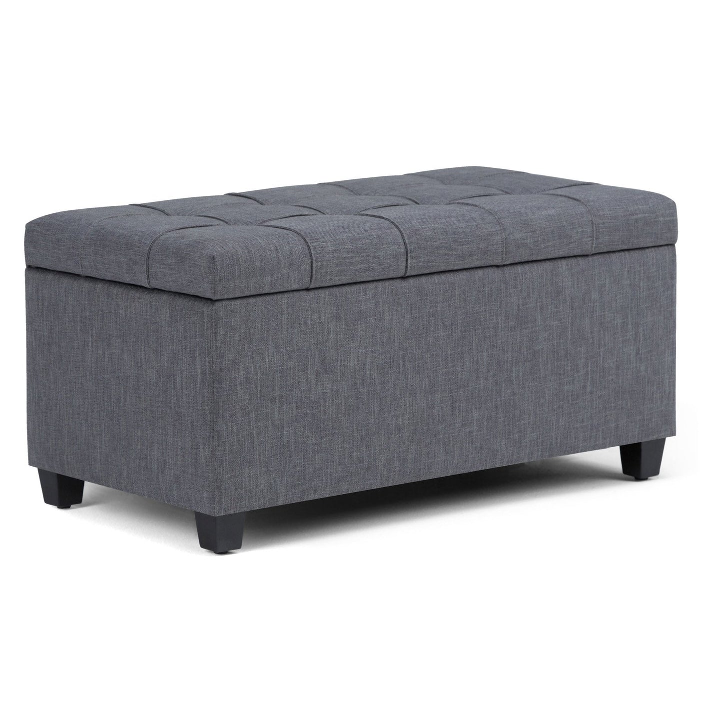 Simpli Home Sienna Storage Ottoman in Linen