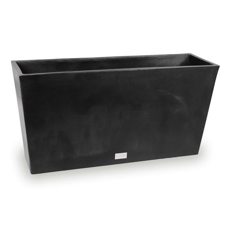 2 x Veradek Midori 31 in. x 9 in. Black Trough Plastic Planter