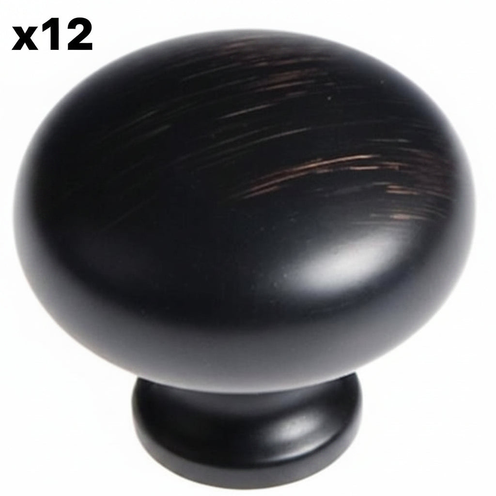 12 x Hickory Hardware Cottage Collection Knob 1-1/4 Dia. - Vintage Bronze