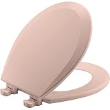 Bemis 500EC 063 Toilet Seat with Easy Clean & Change Hinges, 1 Pack Round, Venetian Pink