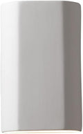 Justice Design Group Lighting CER-5505-WHT Justice Design Group - Ambiance Collection - ADA Cylinder Wall Sconce - Open Top & Bottom - Bisque Finish