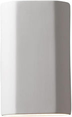 Justice Design Group Lighting CER-5505-WHT Justice Design Group - Ambiance Collection - ADA Cylinder Wall Sconce - Open Top & Bottom - Bisque Finish