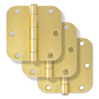 Miseno MDH3503 3-1/2 X 3-1/2 Plain Bearing 5/8’’ Radius Corner Door Hinge - Pack of 15 - *Tools Hardware & Misc