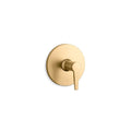 Kohler K-TS74042-4 Hint Function Pressure Balanced Valve Trim Only with Single Lever Handle - Less Rough in Vibrant Brushed Moderne Brass