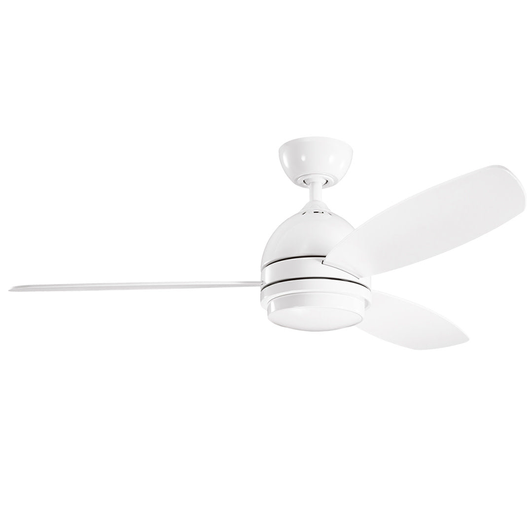 KICHLER 330002WH Protruding Mount 3 White/Silver Blades Ceiling fan with 55 watts light White 52’’ - *Lighting &