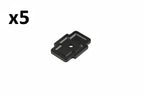 5 x Belwith Keeler B077995 Coventry 1-3/4’’ Wide Romanesque Knob Backplate Matte Black - *Tools Hardware & Misc