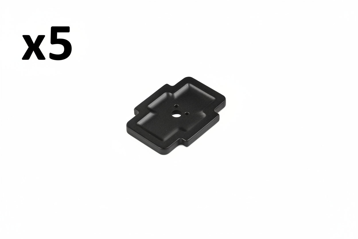 5 x Belwith Keeler B077995 Coventry 1-3/4’’ Wide Romanesque Knob Backplate Matte Black - *Tools Hardware & Misc